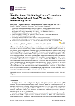 Identification of GA-Binding Protein Transcription Factor Alpha Subunit