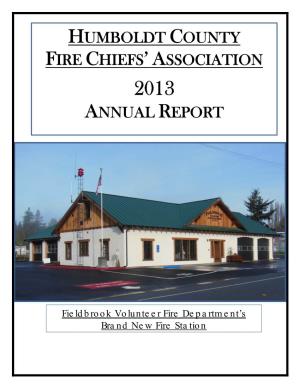 Humboldt County Fire Chiefs' Association 2013 Annual Report