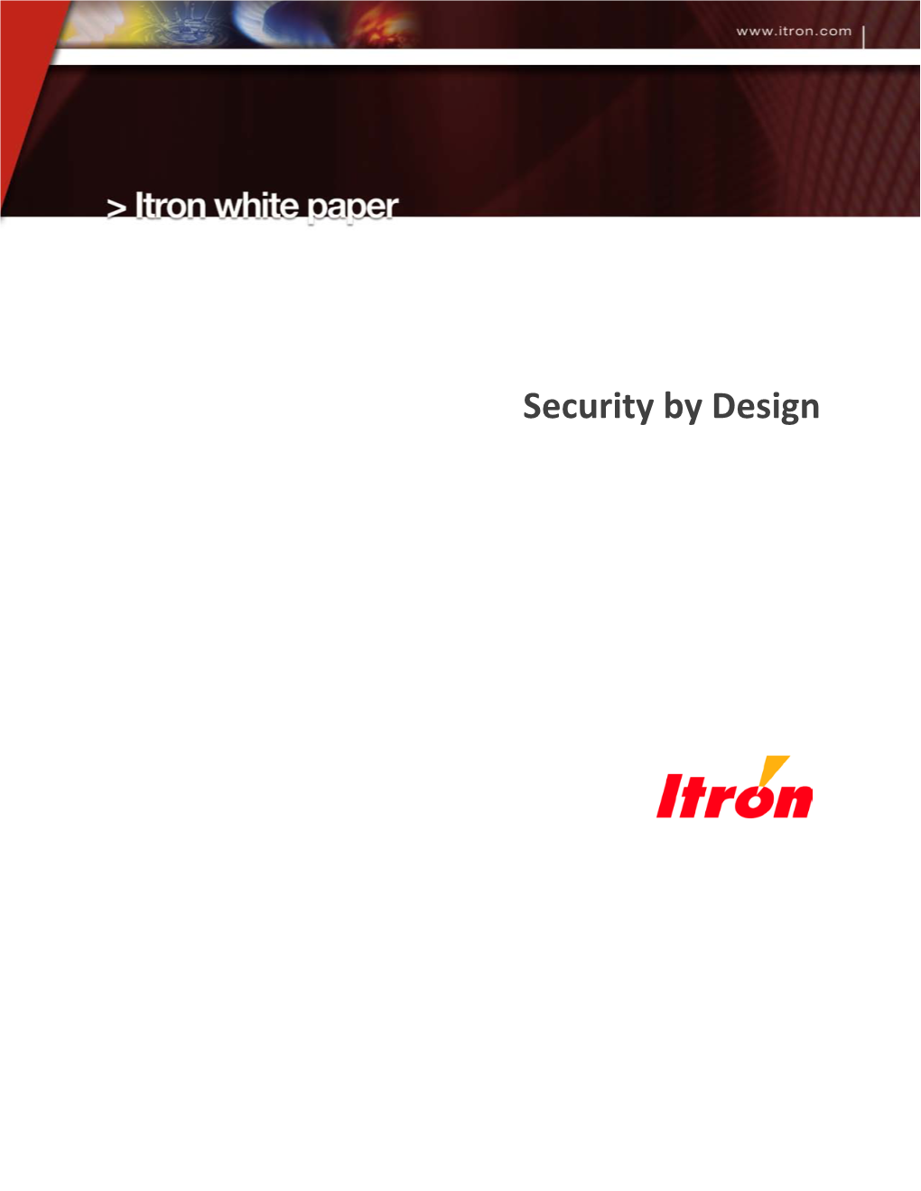 Itron Security by Design White Paper 2011 (PDF)