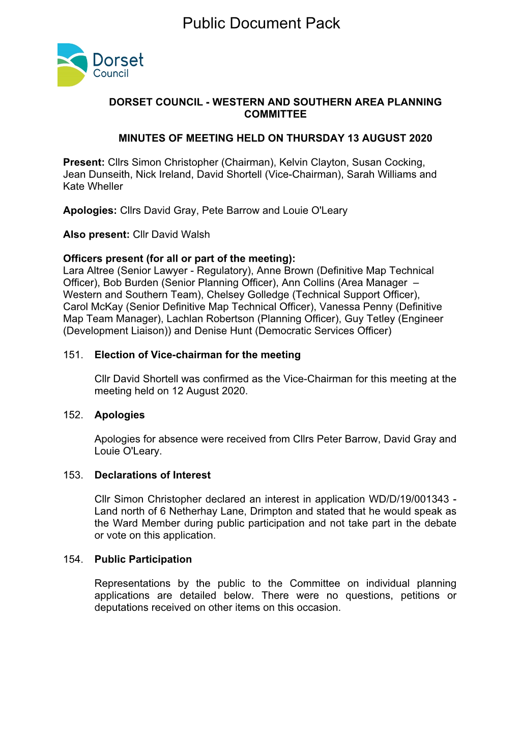 (Public Pack)Minutes Document for Dorset Council
