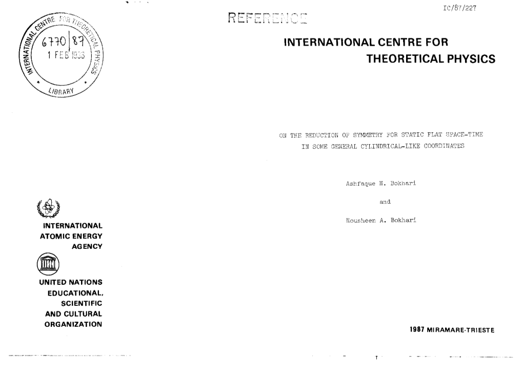 International Centre for Theoretical Physics