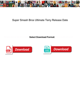 Super Smash Bros Ultimate Terry Release Date