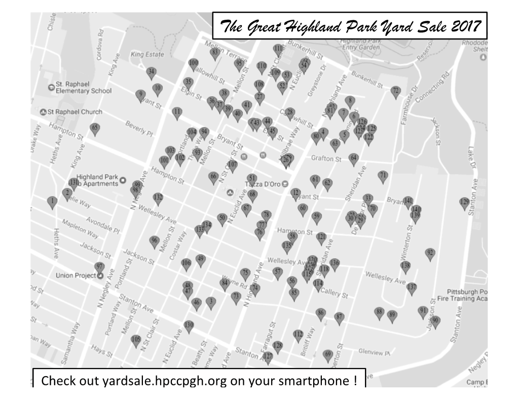 The Great Highland Park Yard Sale 2017