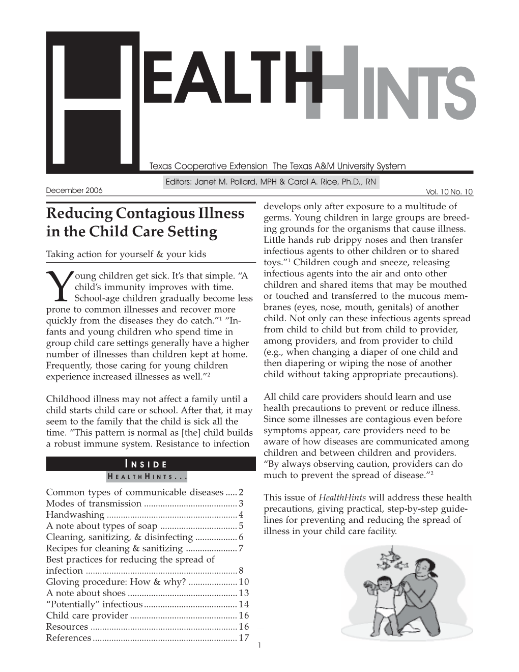 Reducing Contagious Illness in the Child Care Setting