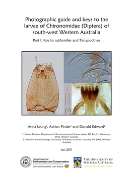 Photographic Guide and Keys to the Larvae of Chironomidae (Diptera) of South-West Western Australia