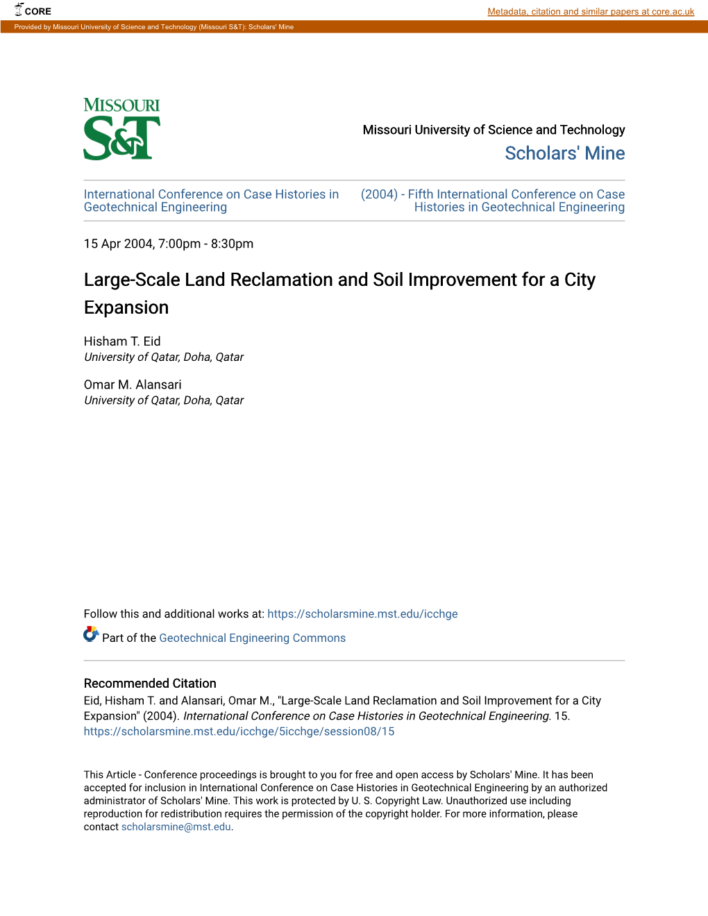 Large-Scale Land Reclamation and Soil Improvement for a City Expansion