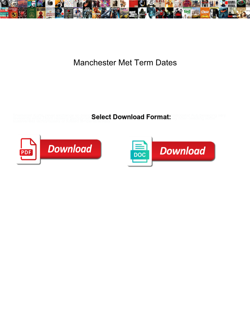 Manchester Met Term Dates