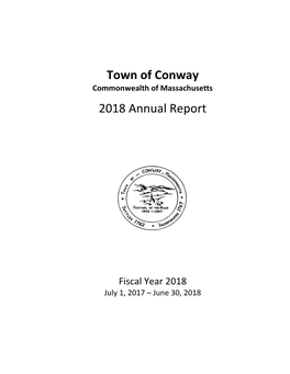 Town of Conway Annual Report FY2018