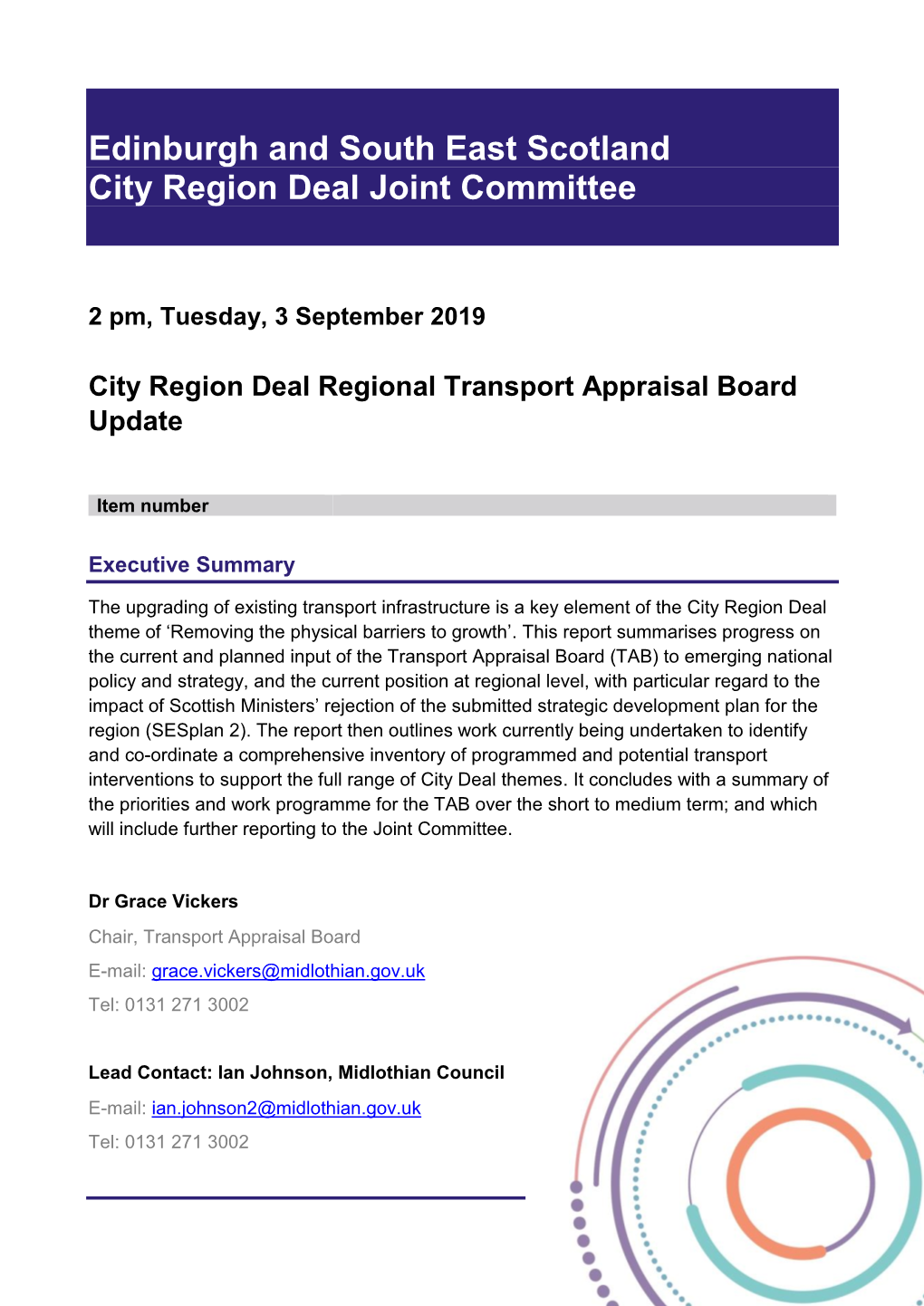 Edinburgh and South East Scotland City Region Deal Joint Committee