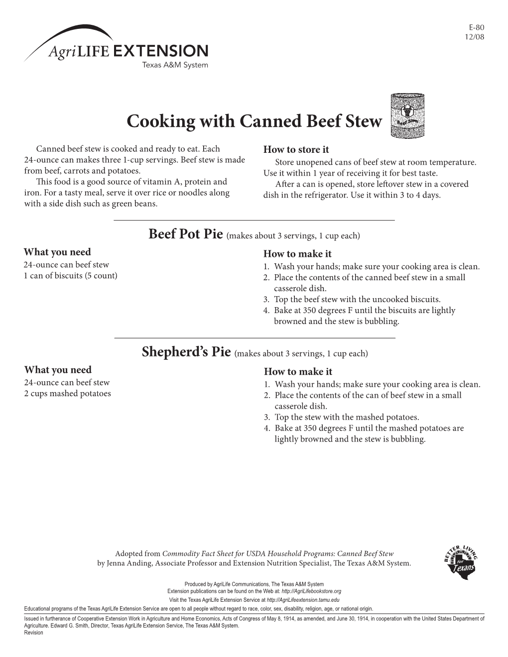 Cooking with Canned Beef Stew