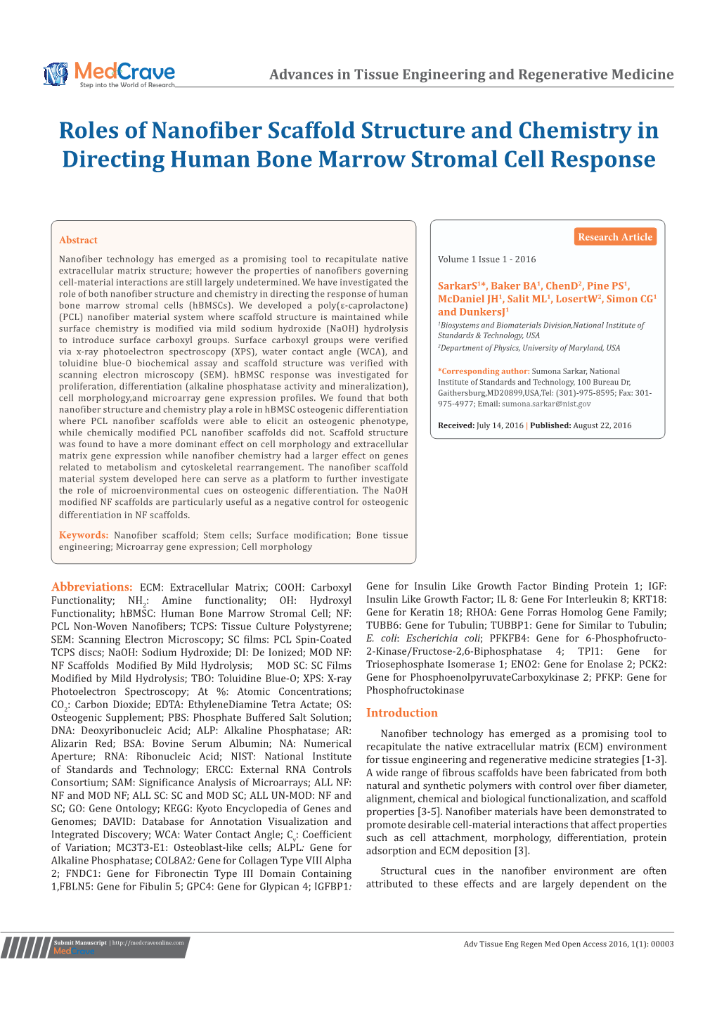 Roles of Nanofiber Scaffold Structure and Chemistry in Directing Human Bone Marrow Stromal Cell Response