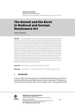 The Bonnet and the Beret in Medieval and German Renaissance Art Margit Stadtlober Universität Graz, Österreich