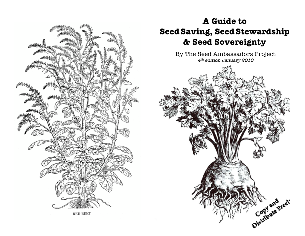 A Guide to Seedsaving, Seedstewardship & Seed