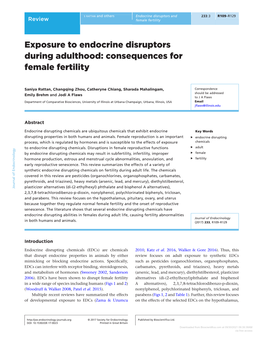 Exposure to Endocrine Disruptors During Adulthood: Consequences for Female Fertility
