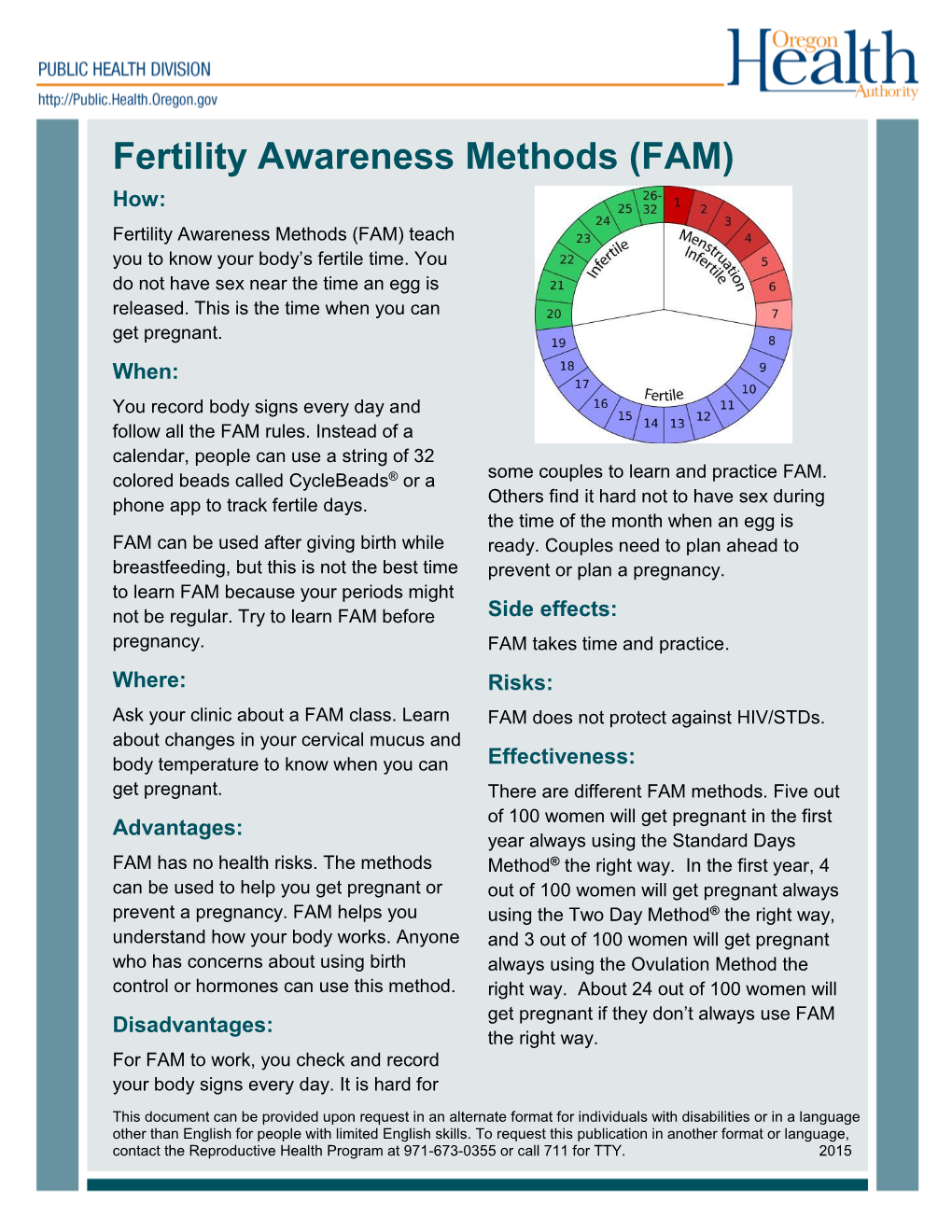 FAM) How: Fertility Awareness Methods (FAM) Teach You to Know Your Body’S Fertile Time