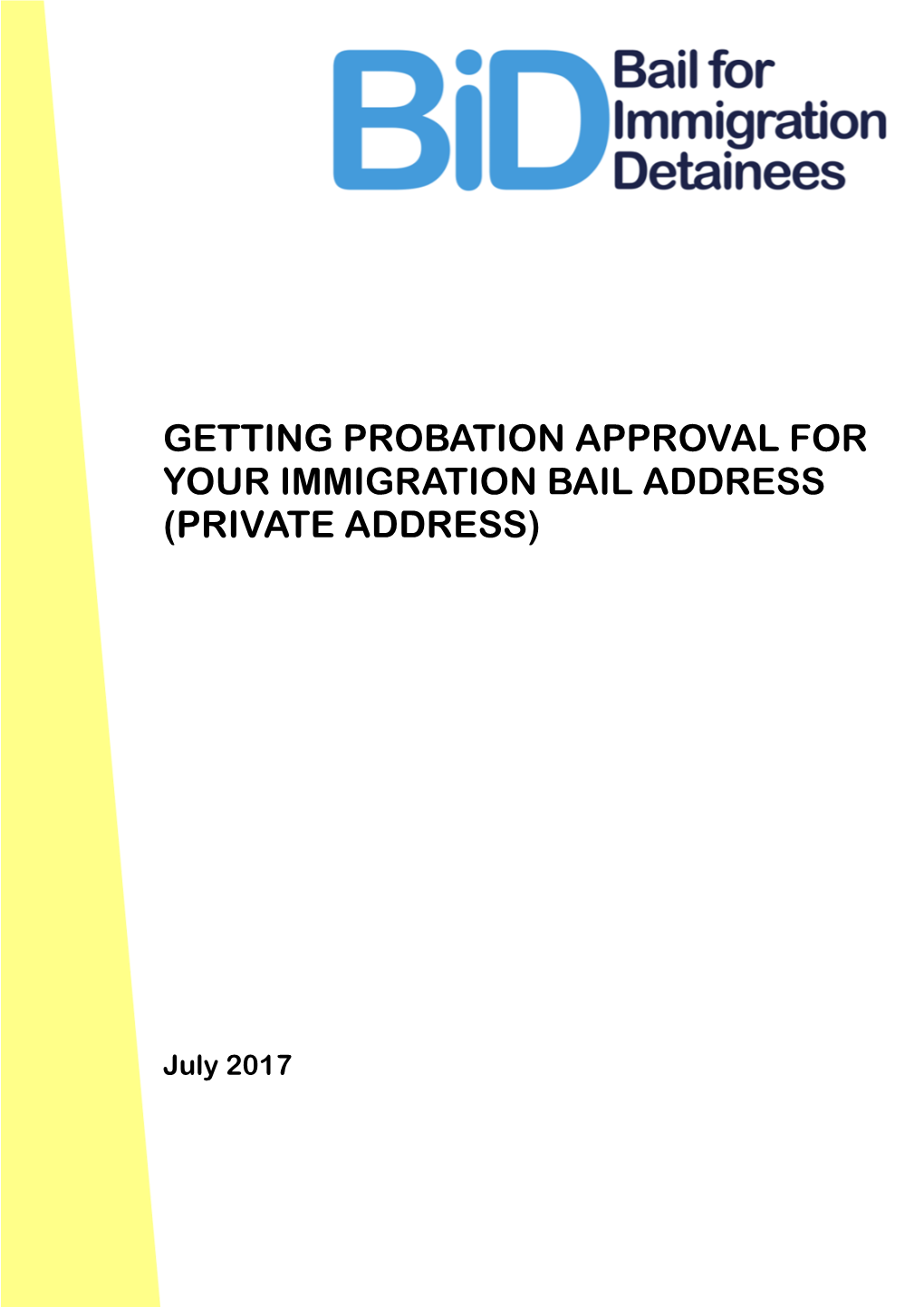 Probation Approval for Bail Address