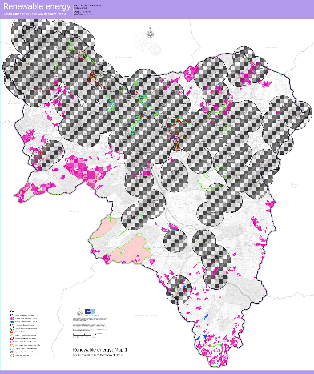 Renewable Energy Garrion Group 2 - Areas of South Lanarkshire Local Development Plan 2 Significant Protection Larkhall Shawsburn