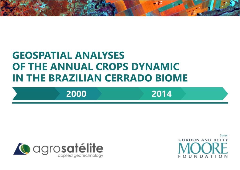 Geospatial Analyses of the Annual Crops Dynamic in the Brazilian Cerrado Biome 2000 2014
