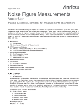Noise Figure Measurements Application Note