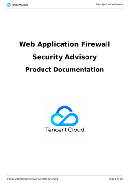 Web Application Firewall Security Advisory