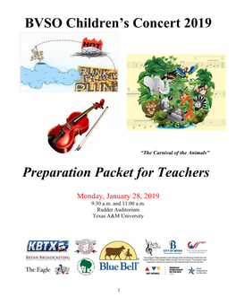 Children's Concert Teacher Prep Packet -2019