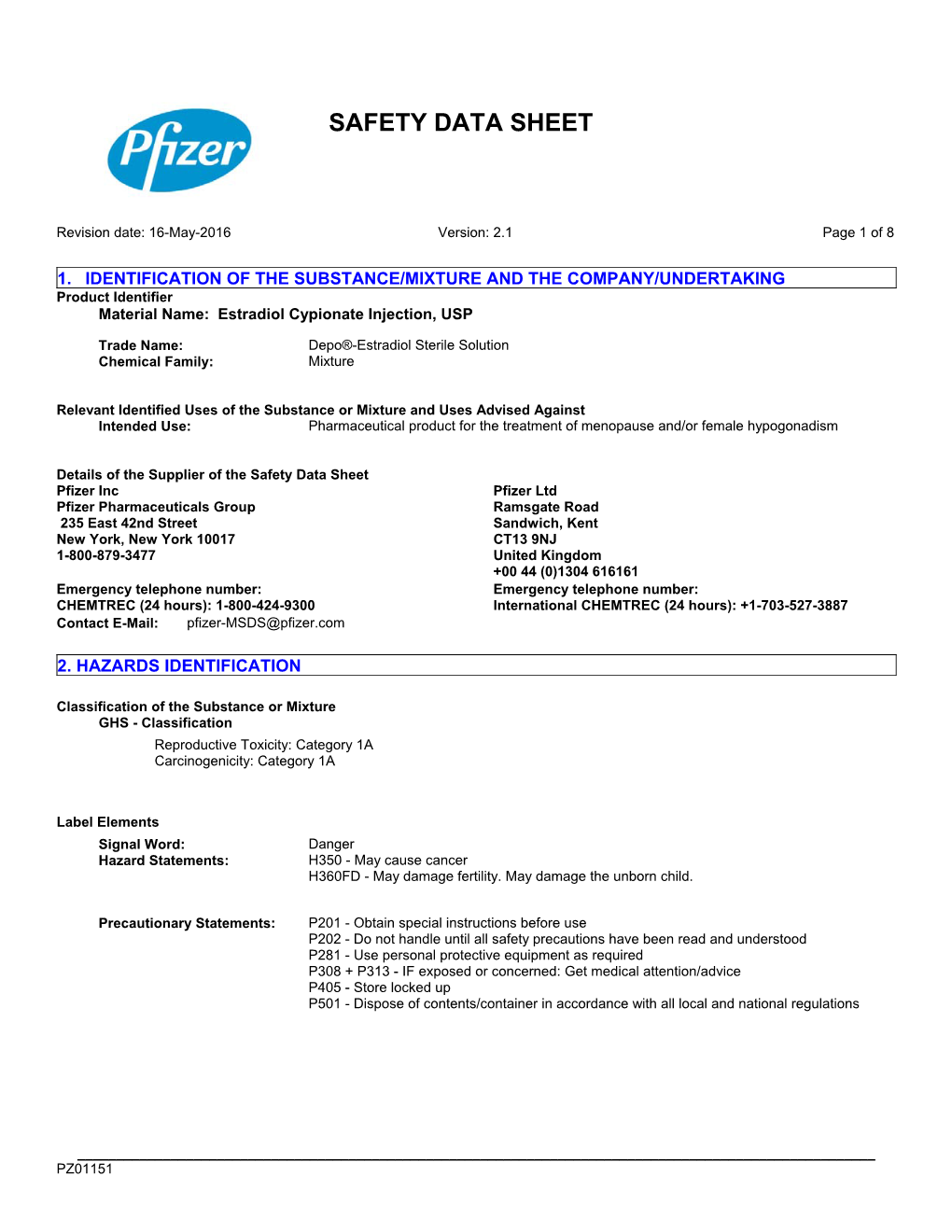 Safety Data Sheet