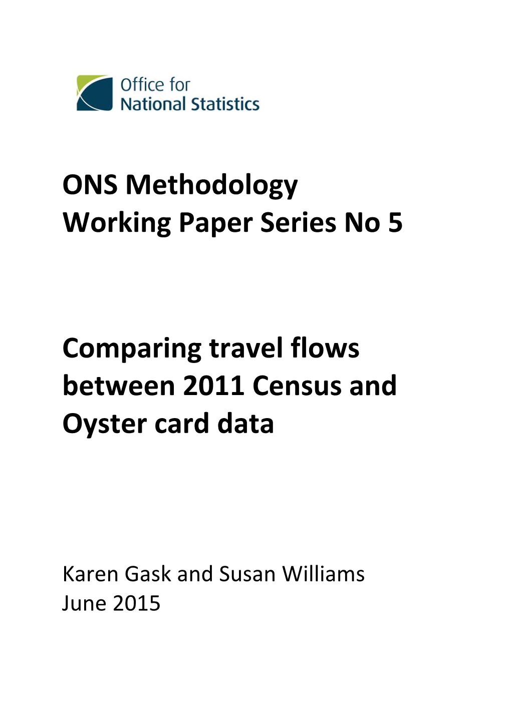 Comparing Travel Flows Between 2011 Census and Oyster Card Data