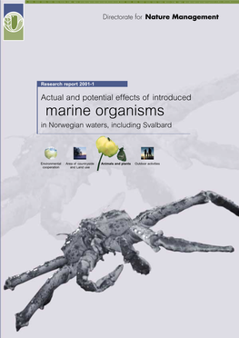 Marine Organisms in Norwegian Waters, Including Svalbard