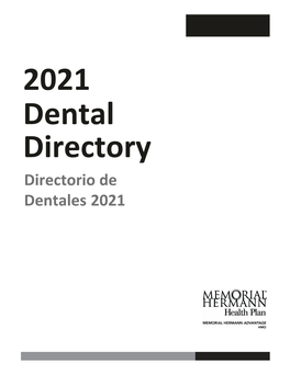 2021 HMO Dental Directory