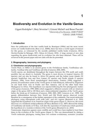 Biodiversity and Evolution in the Vanilla Genus