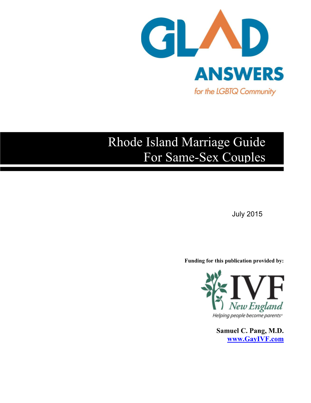 Rhode Island Marriage Guide for Same-Sex Couples