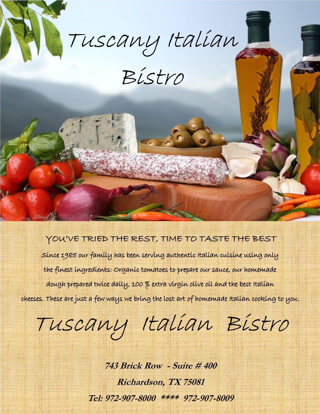 Tuscany Italian Bistro Tuscany Italian Bistro