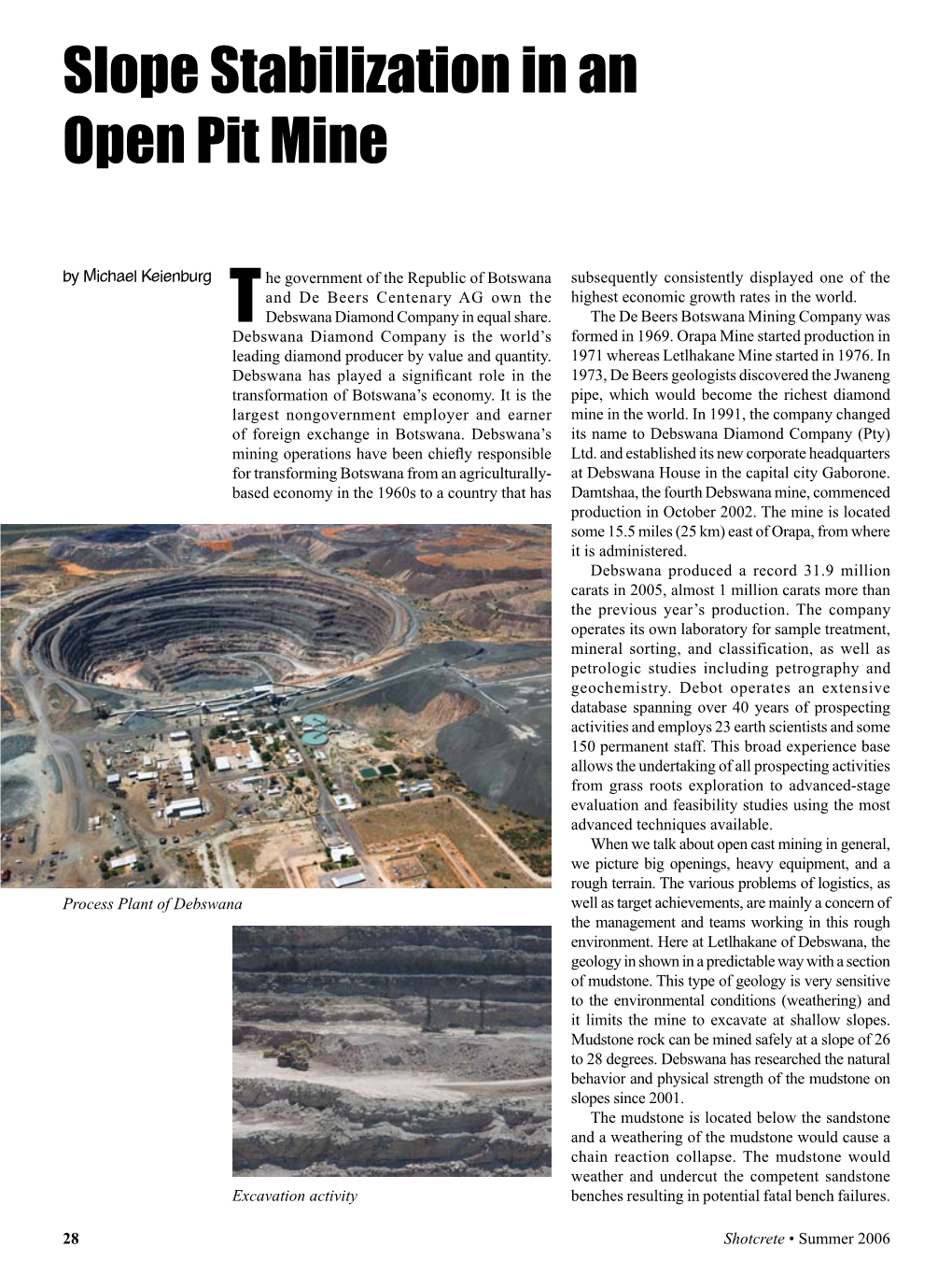 Slope Stabilization in an Open Pit Mine - DocsLib