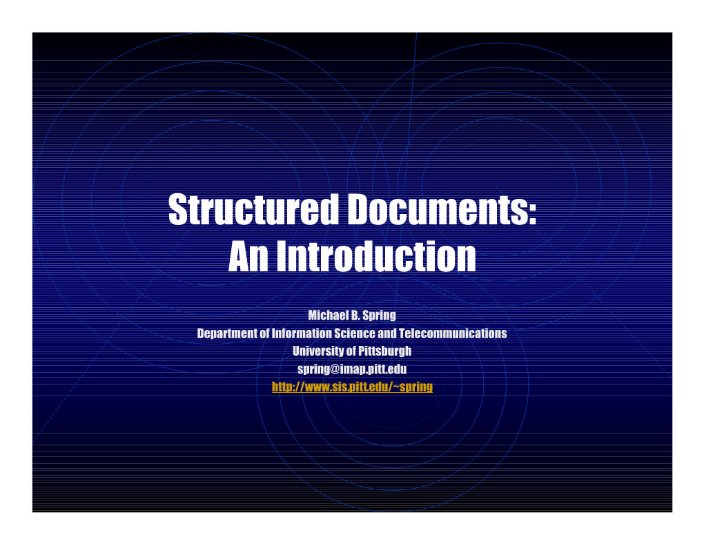 Structured Documents: an Introduction