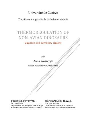 Thermoregulation of Non-Avian Dinosaurs | Anna Woszczyk