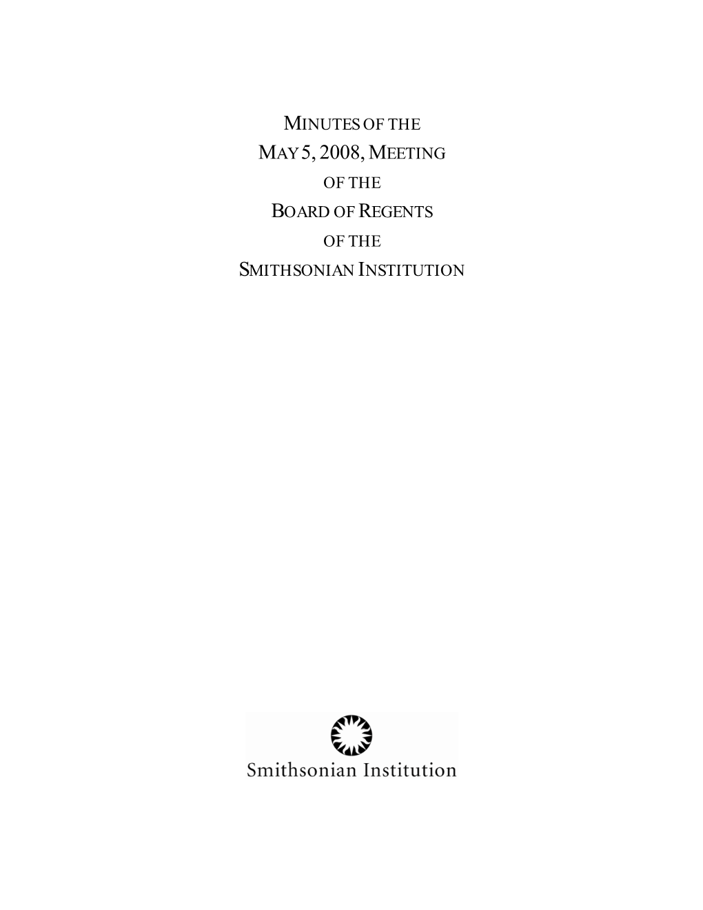 Minutes of the May 5,2008,Meeting