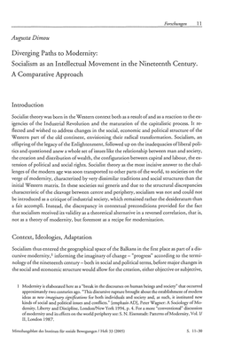 Socialism As an Intellectual Movement in the Nineteenth Century