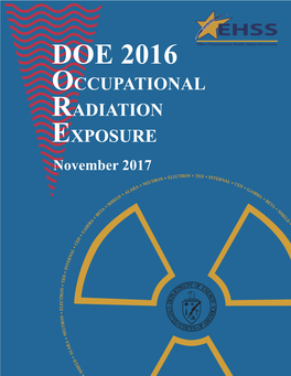 DOE 2016 OCCUPATIONAL RADIATION EXPOSURE November 2017