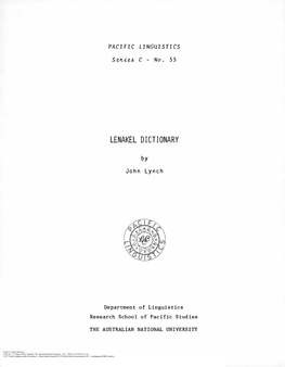 Lenakel Dictionary