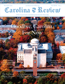Goodbye, Carolina, for Now
