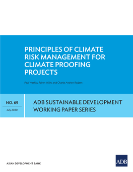 Principles of Climate Risk Management for Climate Proofing Projects