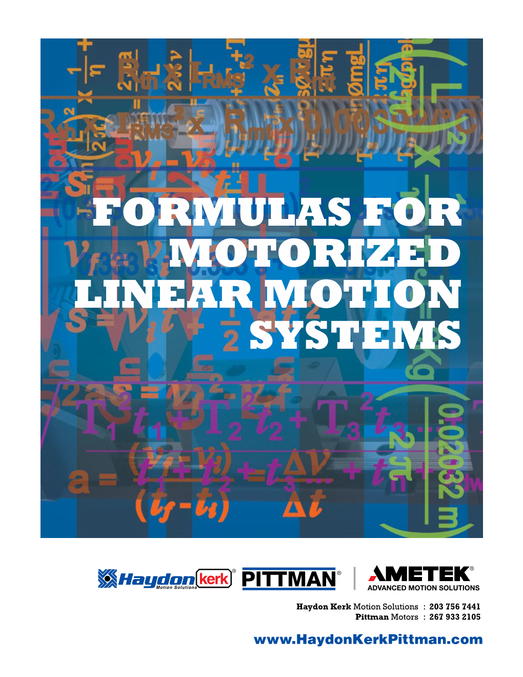Formulas for Motorized Linear Motion Systems