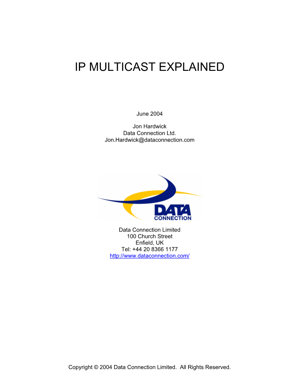 Ip Multicast Explained