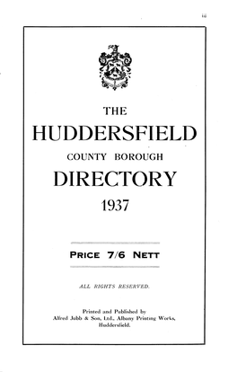 The Huddersfield County Borough Directory (1937)
