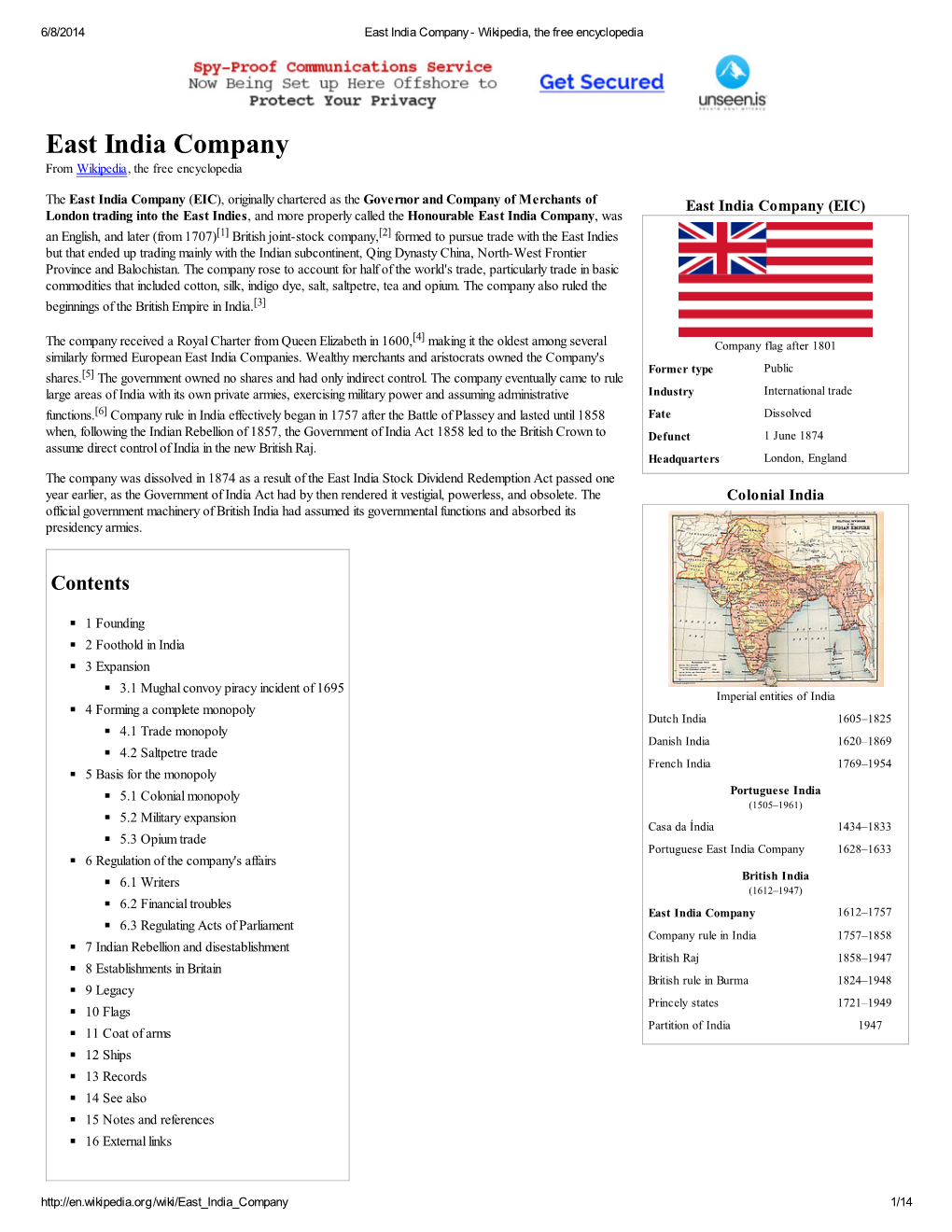 East India Company - Wikipedia, the Free Encyclopedia