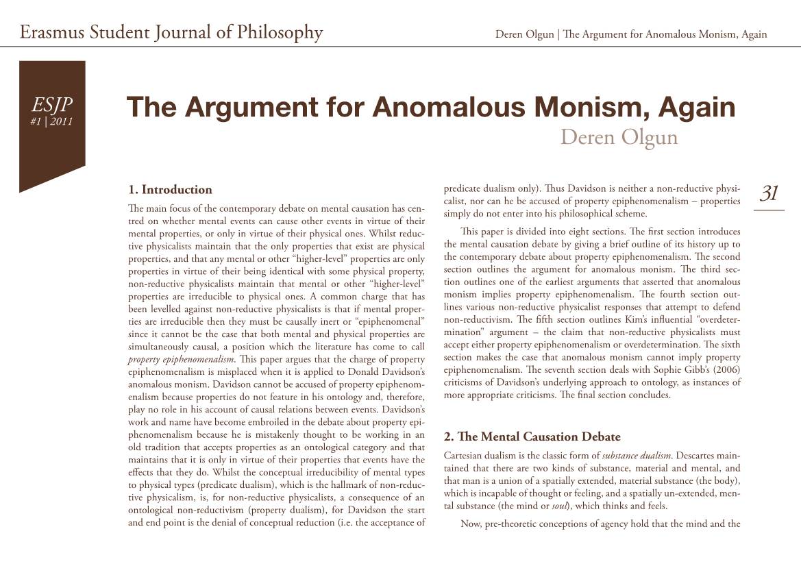 The Argument for Anomalous Monism, Again