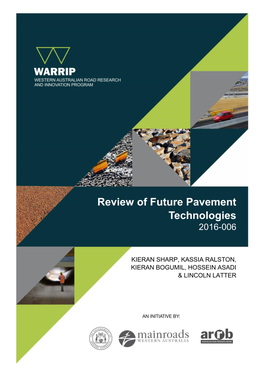 Review of Future Pavement Technologies 2016-006