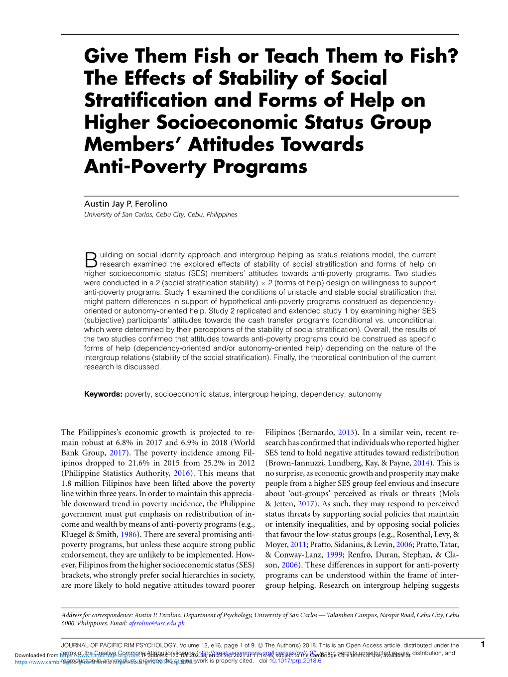 The Effects of Stability of Social Stratification and Forms of Help on Higher Socioeconomi