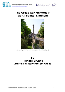 Lindfield Memorials