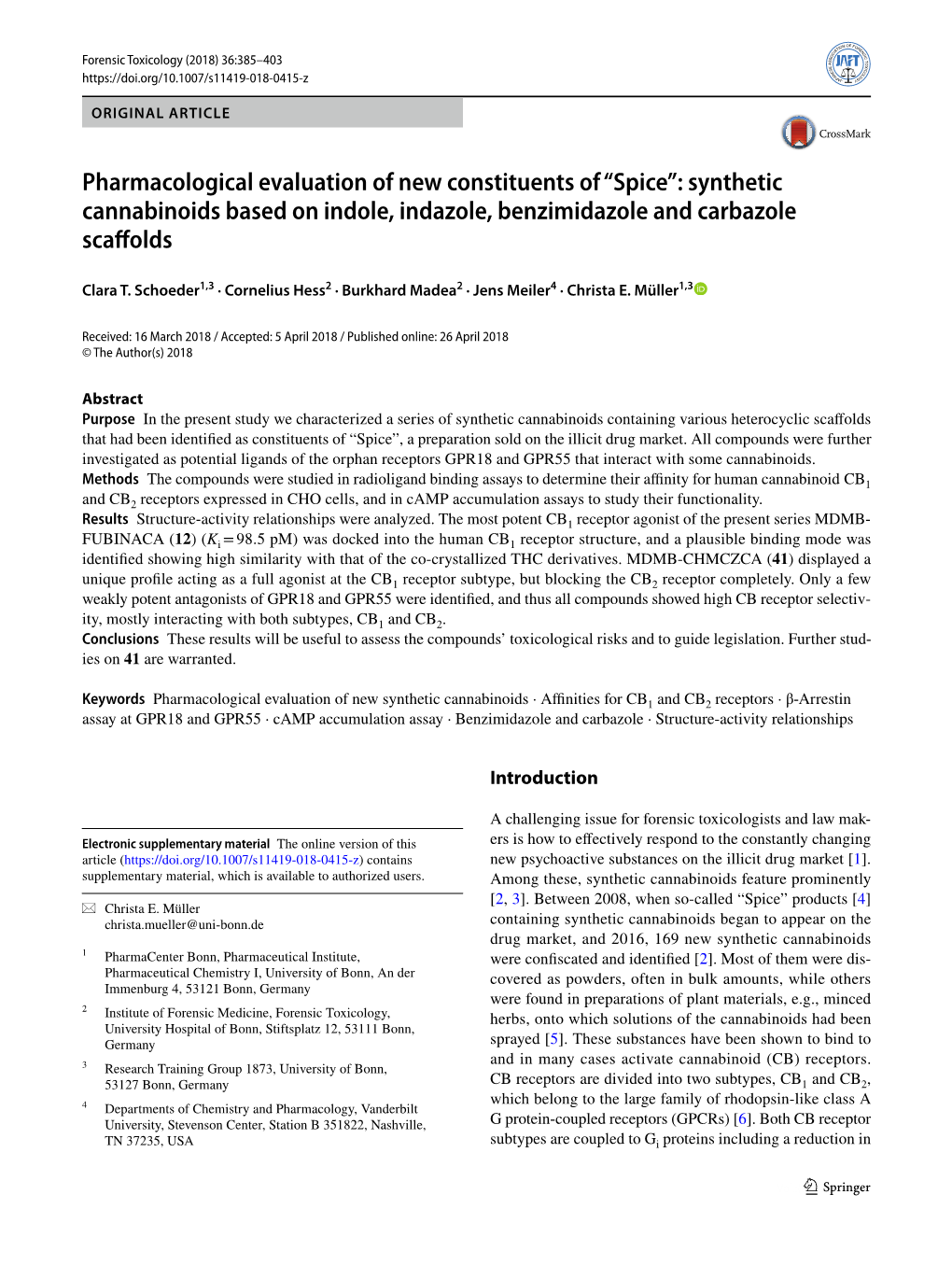 Synthetic Cannabinoids Based on Indole, Indazole, Benzimidazole and Carbazole Scafolds